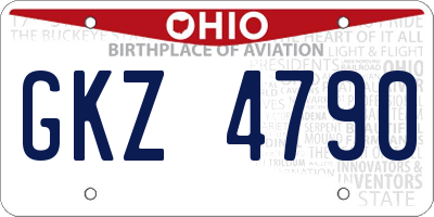 OH license plate GKZ4790