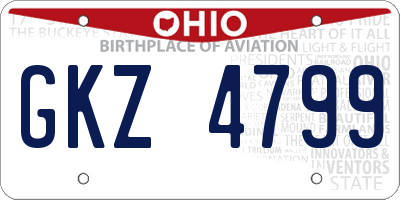 OH license plate GKZ4799
