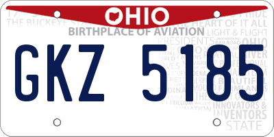 OH license plate GKZ5185