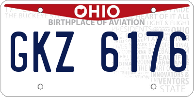 OH license plate GKZ6176