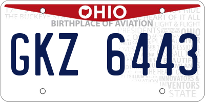 OH license plate GKZ6443