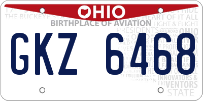 OH license plate GKZ6468