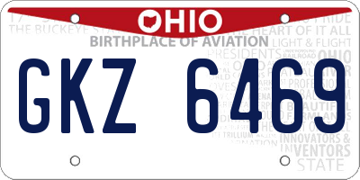 OH license plate GKZ6469