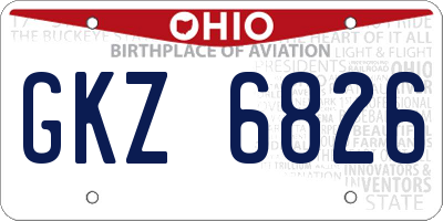 OH license plate GKZ6826