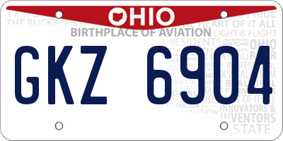 OH license plate GKZ6904