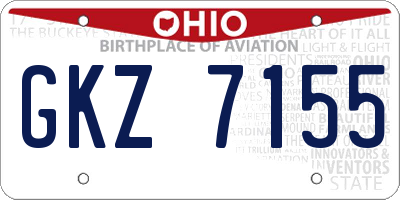 OH license plate GKZ7155