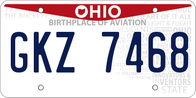 OH license plate GKZ7468
