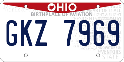 OH license plate GKZ7969