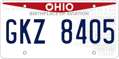 OH license plate GKZ8405