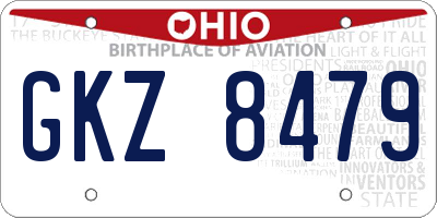 OH license plate GKZ8479