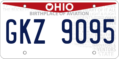 OH license plate GKZ9095