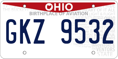 OH license plate GKZ9532