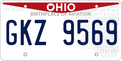 OH license plate GKZ9569