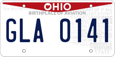OH license plate GLA0141