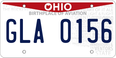 OH license plate GLA0156