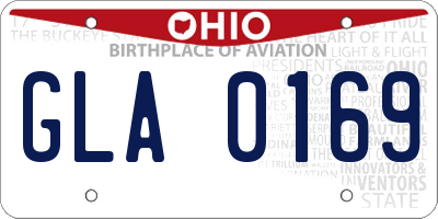 OH license plate GLA0169