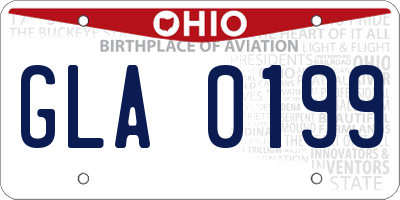 OH license plate GLA0199