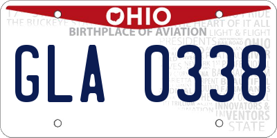 OH license plate GLA0338