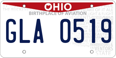 OH license plate GLA0519