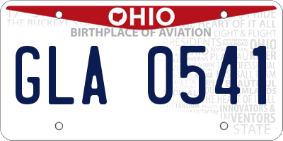OH license plate GLA0541