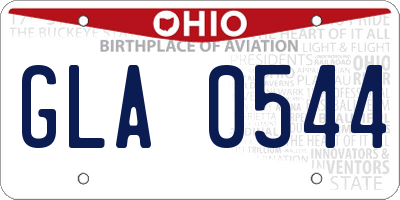 OH license plate GLA0544