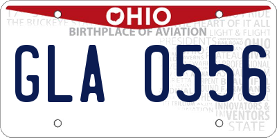 OH license plate GLA0556