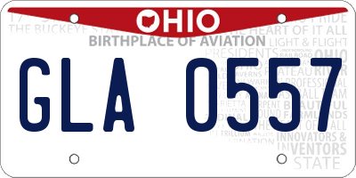 OH license plate GLA0557