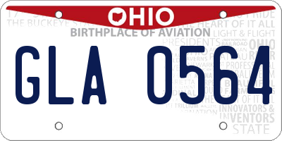 OH license plate GLA0564