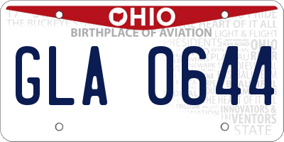 OH license plate GLA0644