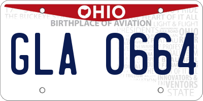 OH license plate GLA0664