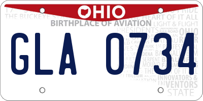 OH license plate GLA0734