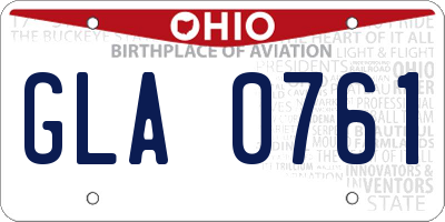 OH license plate GLA0761