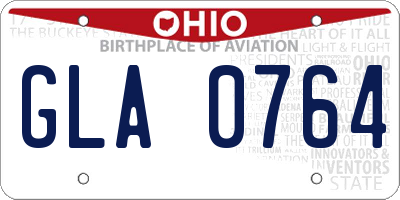 OH license plate GLA0764
