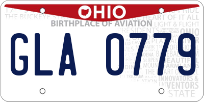 OH license plate GLA0779