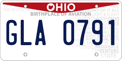 OH license plate GLA0791
