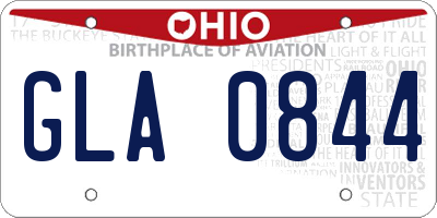 OH license plate GLA0844