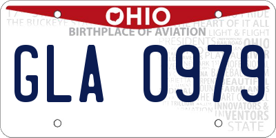 OH license plate GLA0979