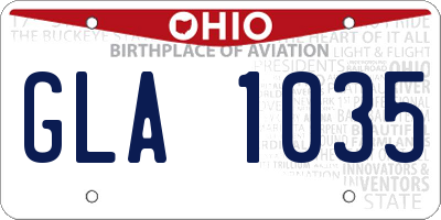OH license plate GLA1035