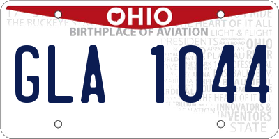 OH license plate GLA1044