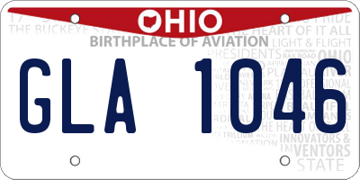 OH license plate GLA1046