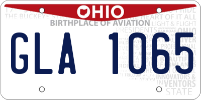 OH license plate GLA1065