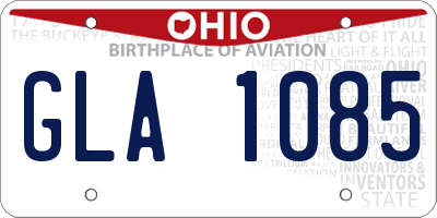 OH license plate GLA1085