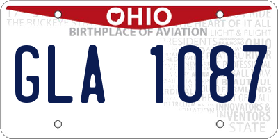 OH license plate GLA1087