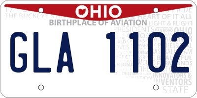 OH license plate GLA1102