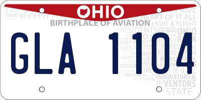 OH license plate GLA1104