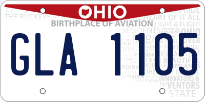 OH license plate GLA1105
