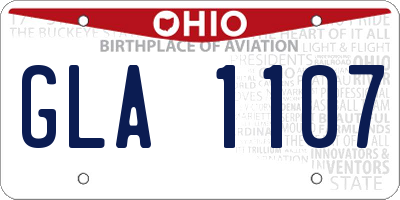 OH license plate GLA1107