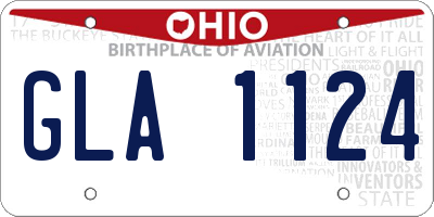 OH license plate GLA1124