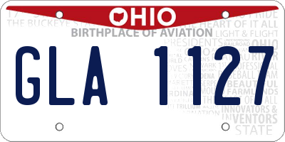 OH license plate GLA1127