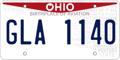 OH license plate GLA1140